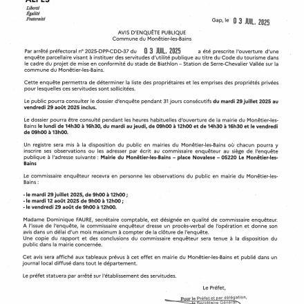 Avis d'enquête publique 